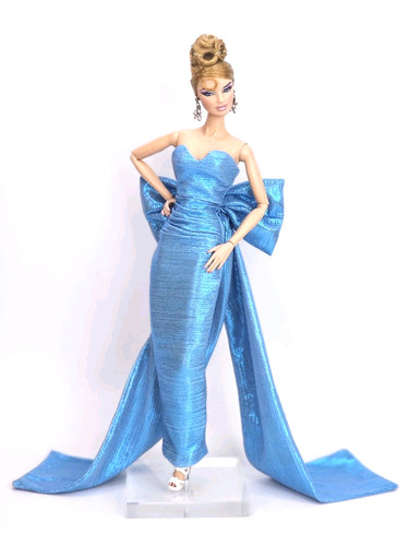 Abito vestito con fiocco - , blu