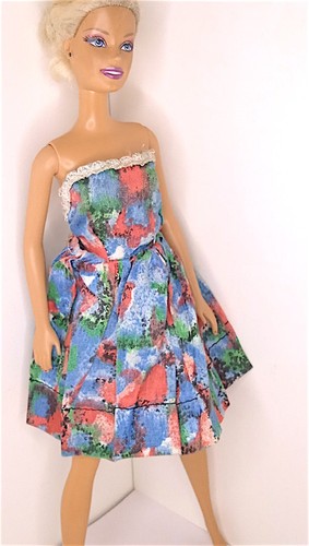 Barbie 70s mattel abito blu - 70s,