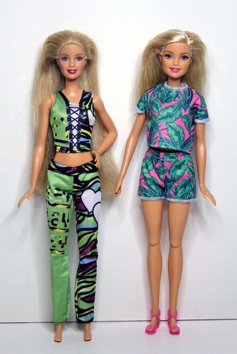Due barbie ibride con abiti - barbie,